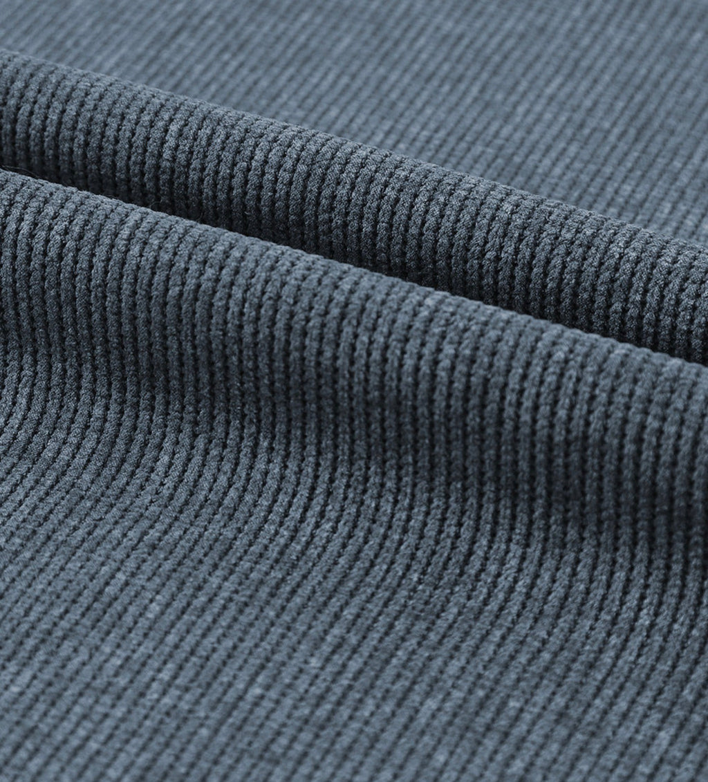 Ribbed Knit Oversized Pullover Sweatshirt