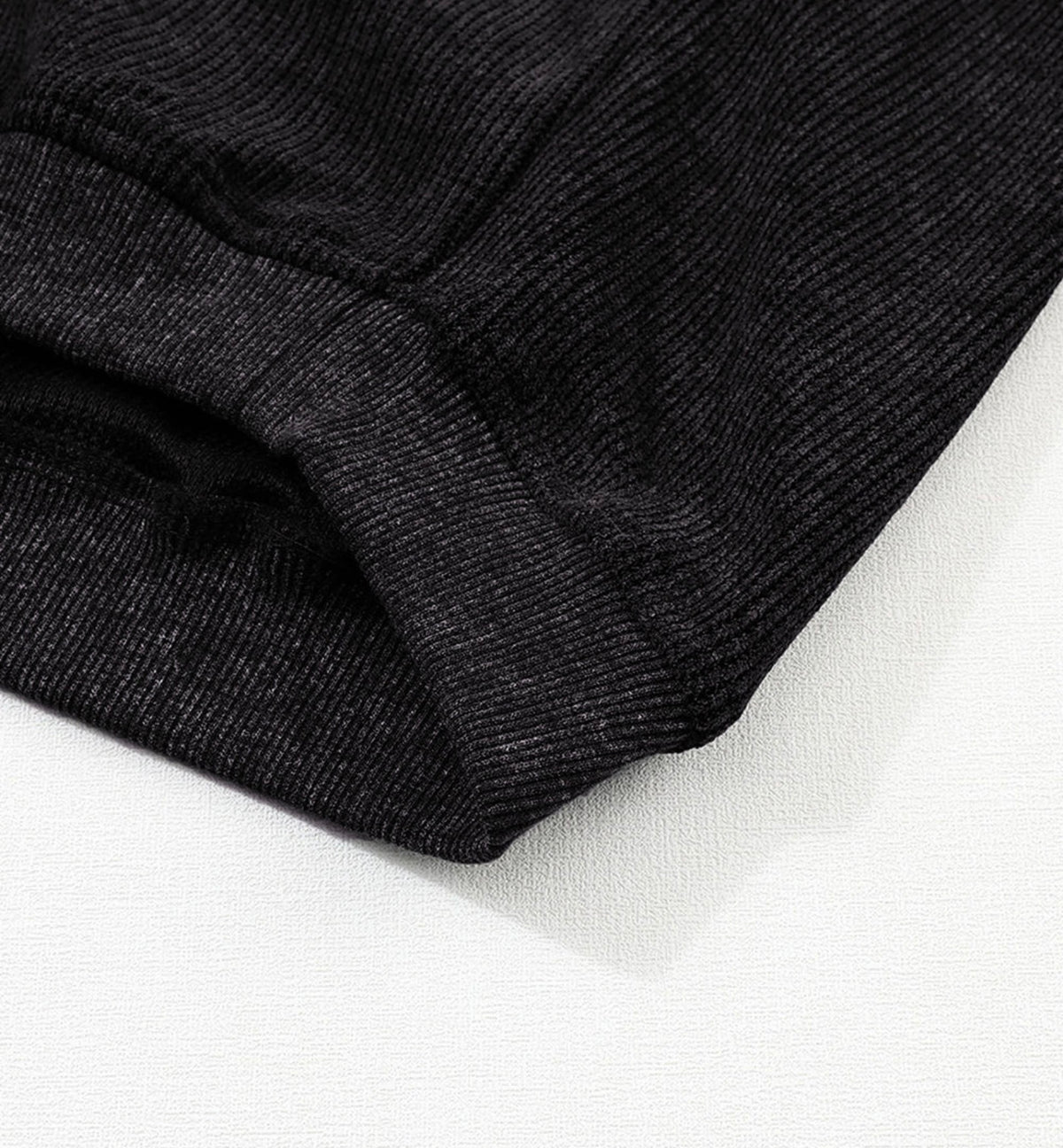 Ribbed Knit Oversized Pullover Sweatshirt