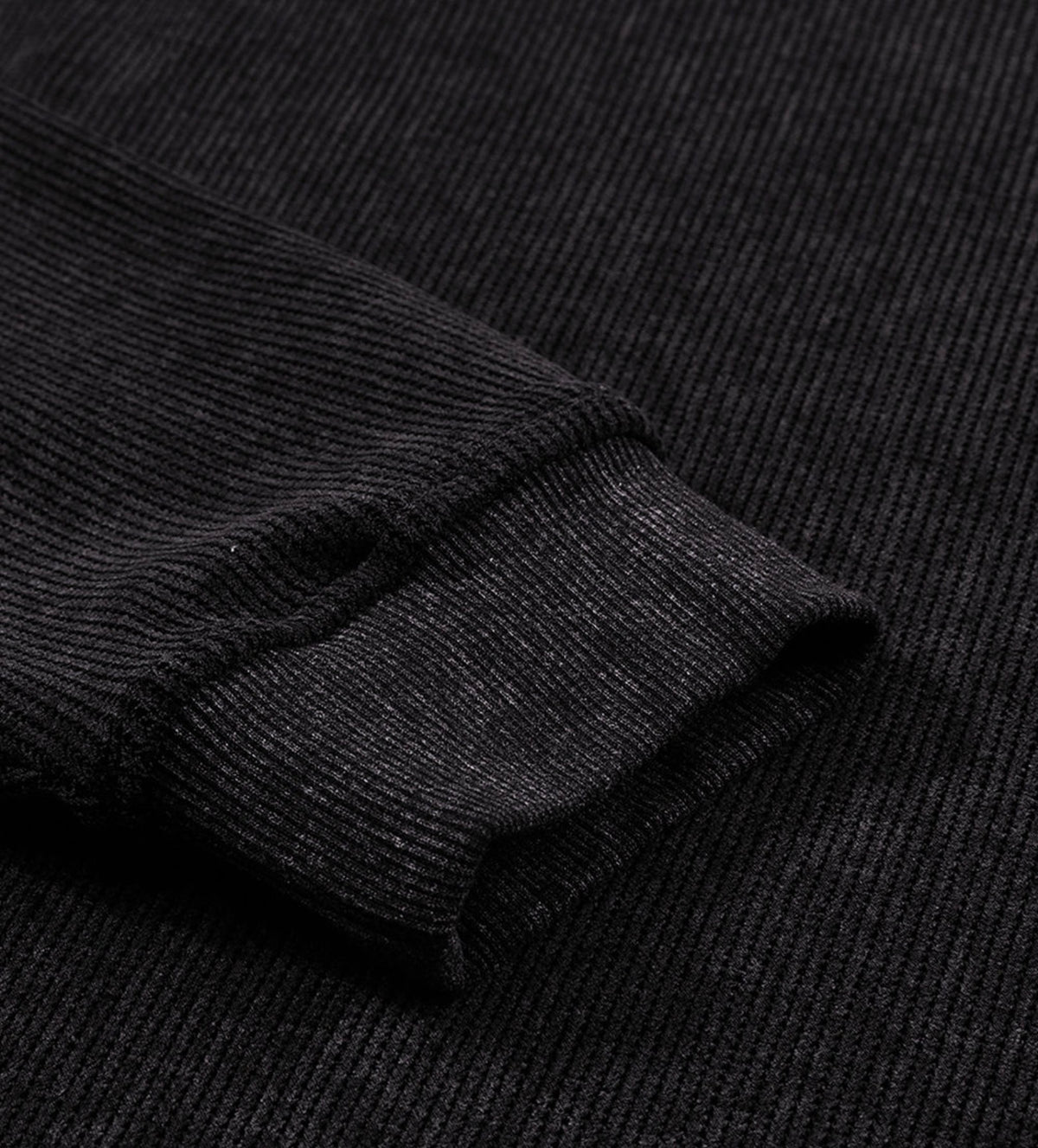 Ribbed Knit Oversized Pullover Sweatshirt