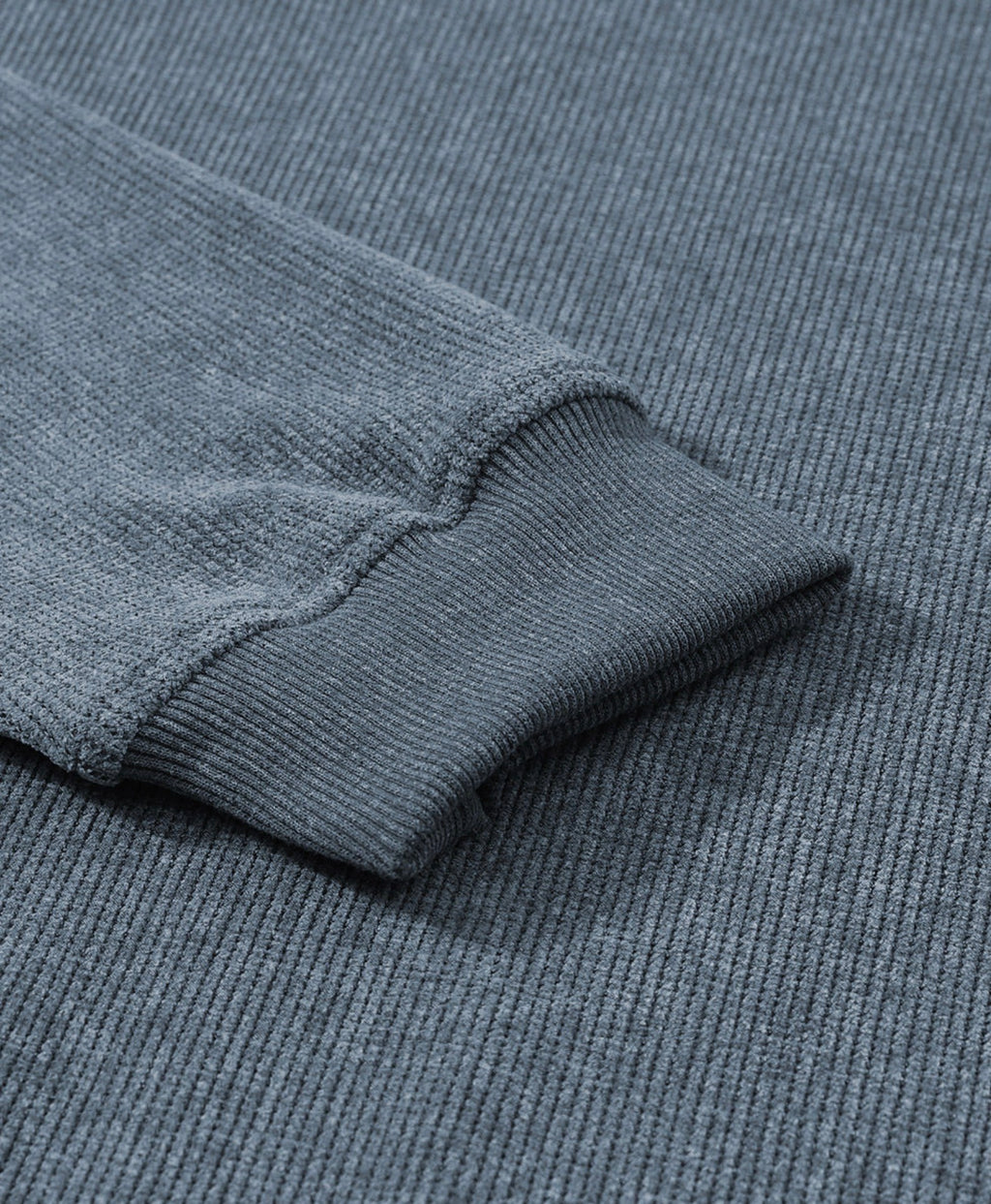 Ribbed Knit Oversized Pullover Sweatshirt