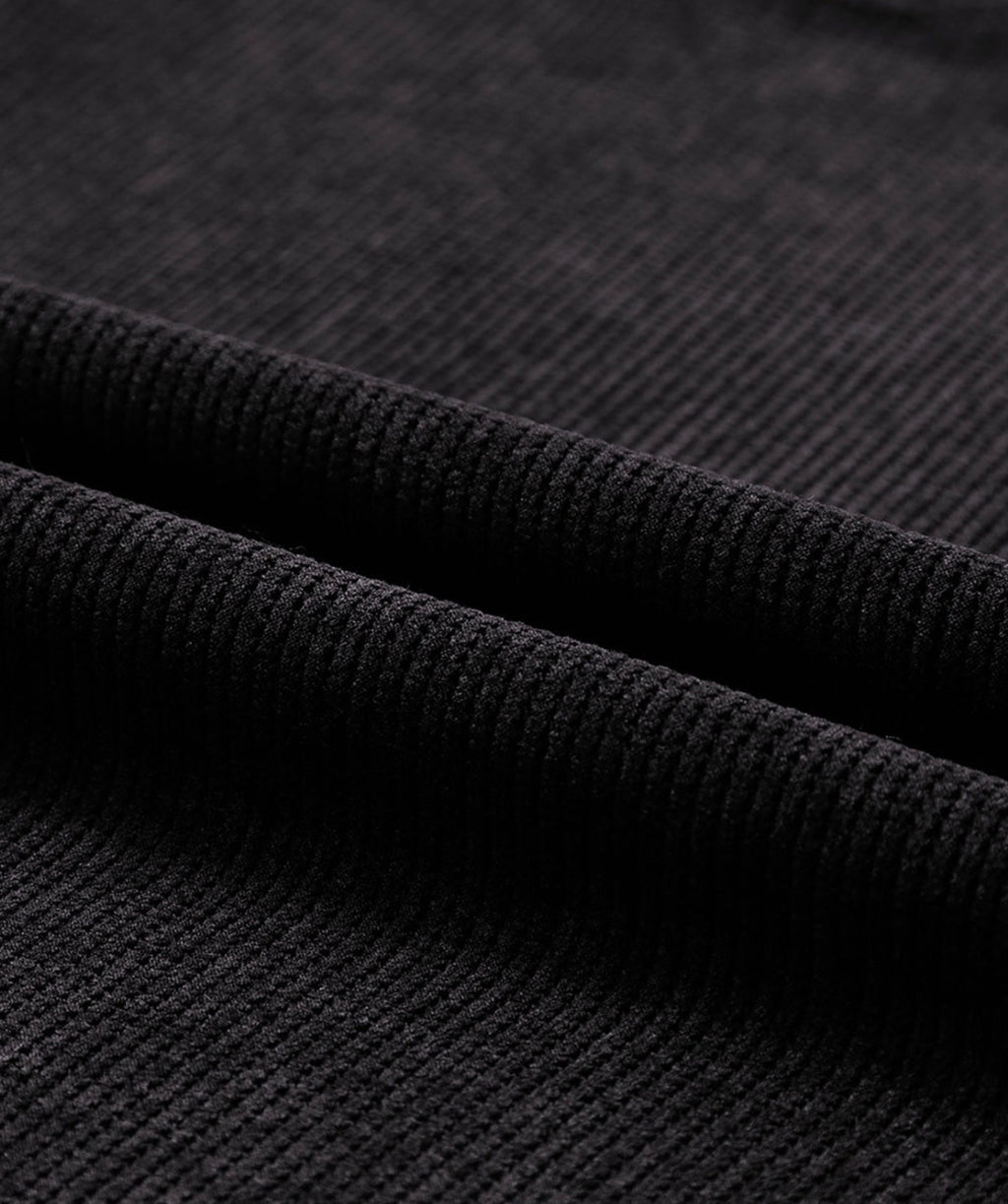 Ribbed Knit Oversized Pullover Sweatshirt