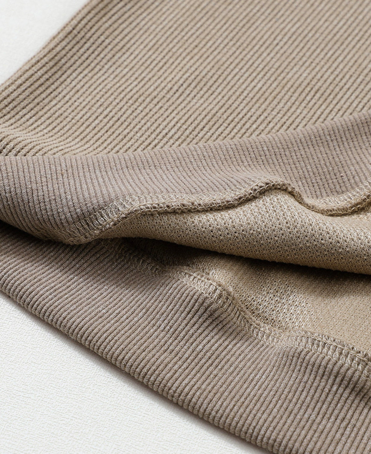 Ribbed Knit Oversized Pullover Sweatshirt