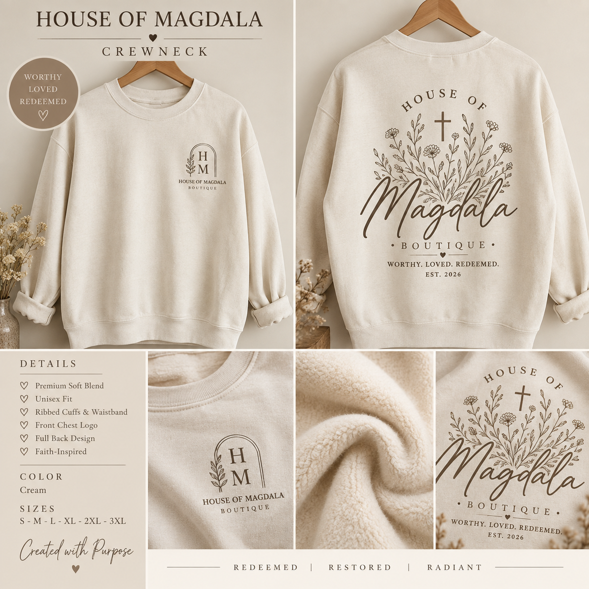 House of Magdala Signature Crewneck