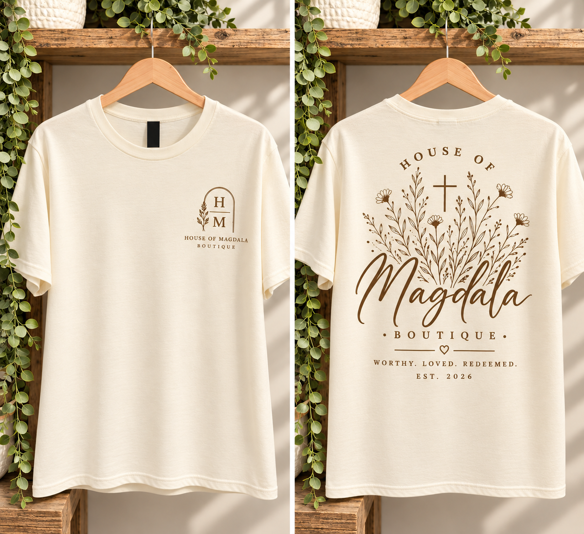 House of Magdala Signature Tee- Ivory
