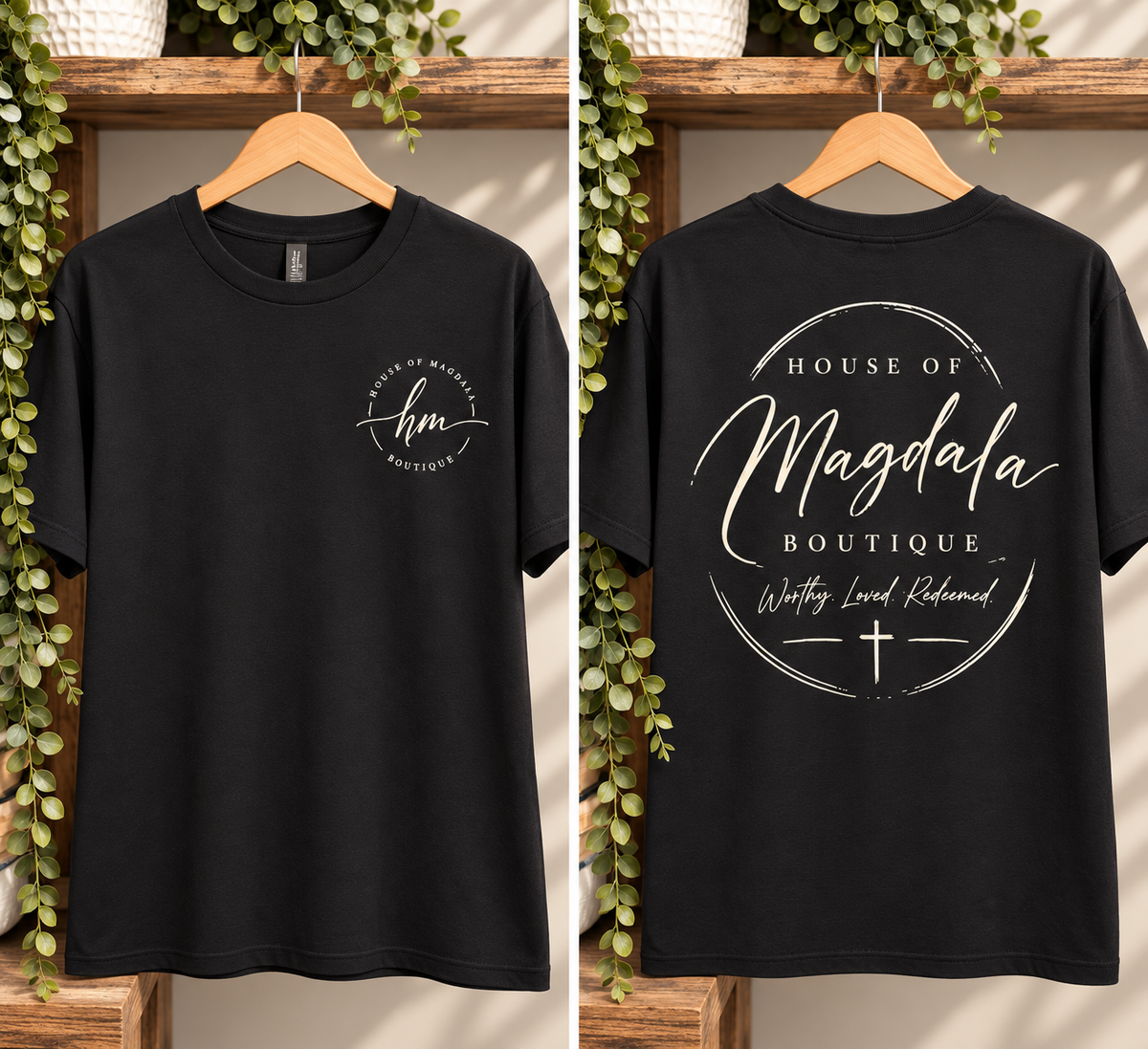 House of Magdala Signature Logo Tee – Black